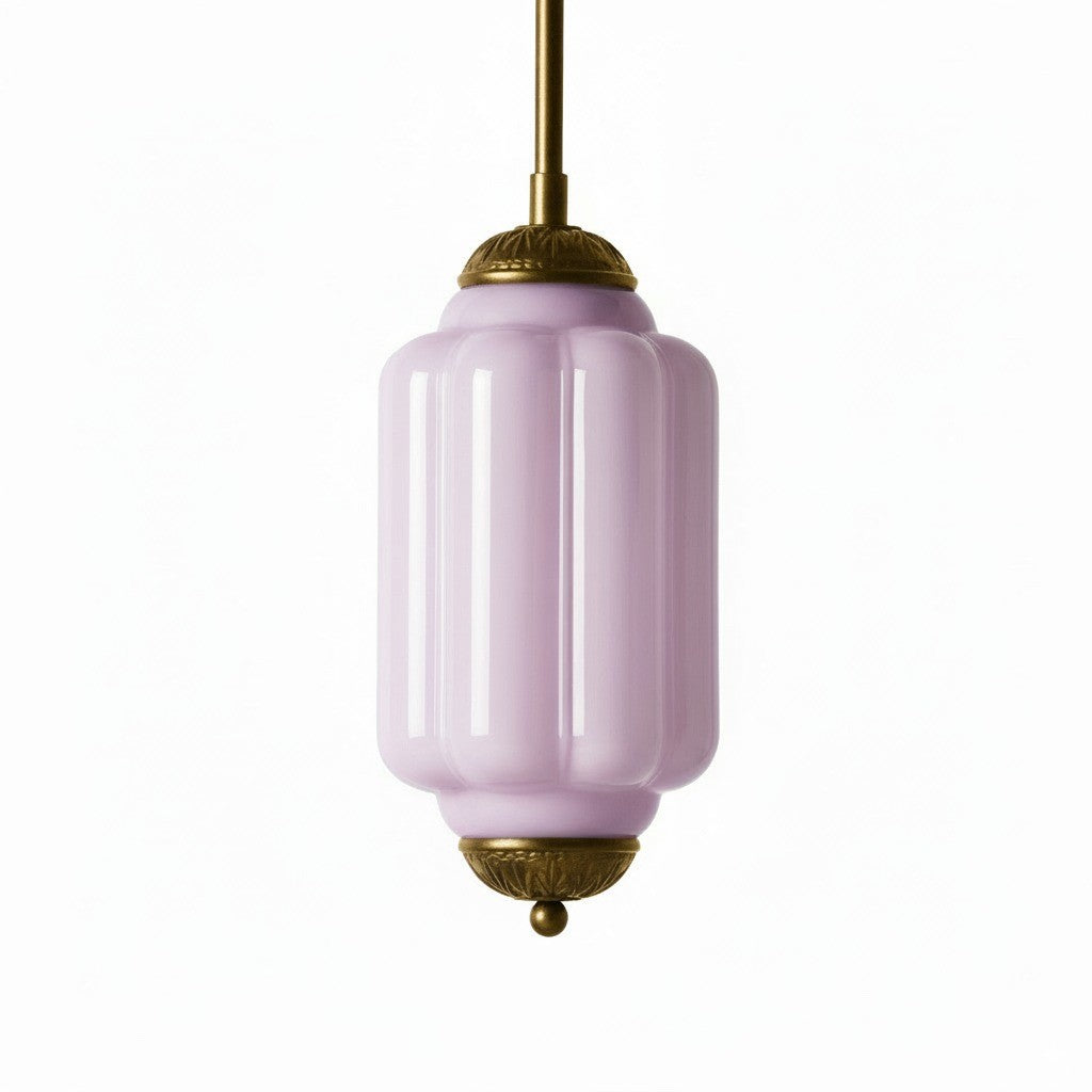 Vintage Melkglazen Hanglamp met Gegolfde Rand – Scandinavische Sfeerverlichting voor Keuken en Slaapkamer