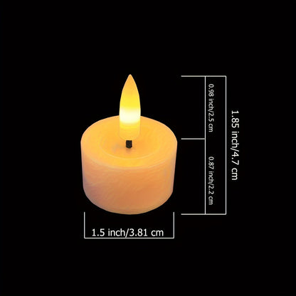 Vlamloze Theelichtjes Set LED Kunststof Met Afstandsbediening Timer Sfeerverlichting Woonkamer Tafeldecoratie Kaarsjes