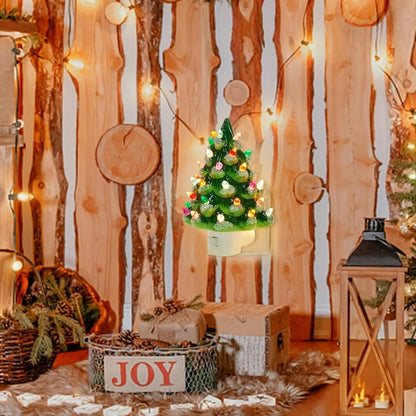 Decoratieve Verlichte Kerstboom Nachtlamp Warmwit LED Sfeerverlichting Hars voor Kerstdecoratie Slaapkamer Woonkamer