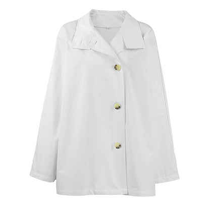 Dames Trenchcoat Kort Leren Look Stijlvol