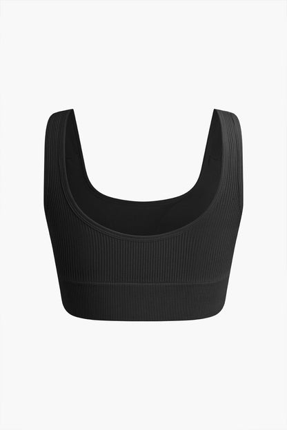 Yogaset Dames Naadloos met Crop Top en Shorts