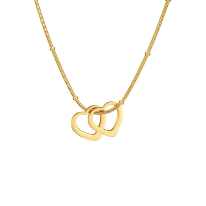 Dames Ketting met Zilveren Hartjes Gelaagd Minimaal Design