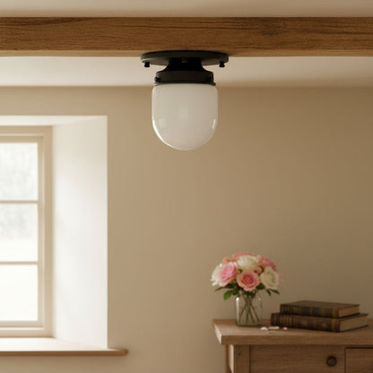 Opaal Glazen Wandlamp & Plafondlamp Dubbelfunctie Modern Design Messing