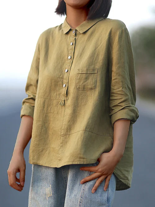 Linnen Blouse Dames Zomerjurk Casual Luchtig