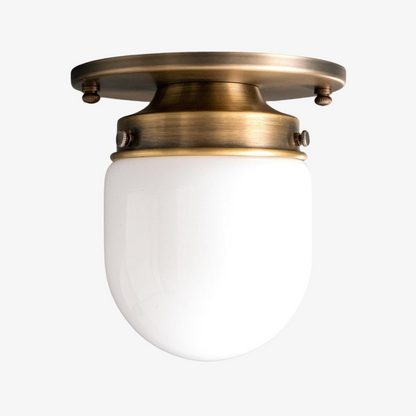 Opaal Glazen Wandlamp & Plafondlamp Dubbelfunctie Modern Design Messing