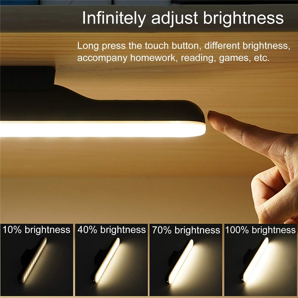 Magnetische LED-Lamp met Flexibele Bevestiging – Touch-Dimbaar Nachtlampje voor Bureau, Auto, Garage, Werkplaats, Leeshoek – Oplaadbaar via USB-C – Energiezuinig ABS Design
