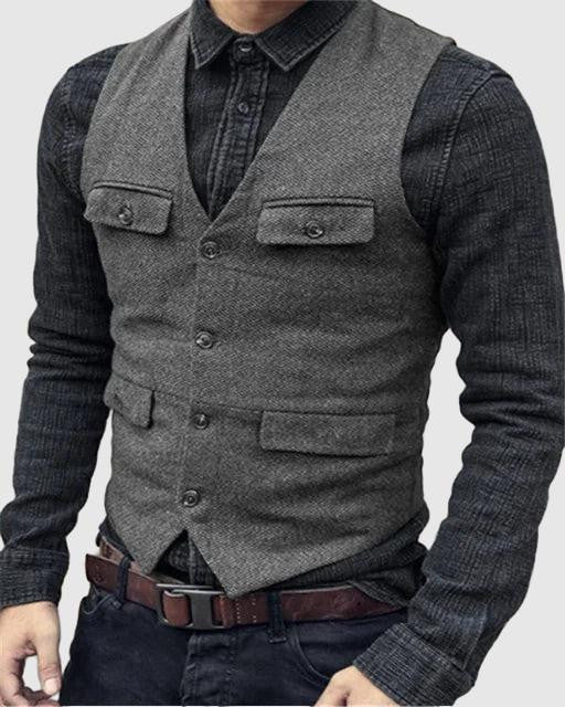 Heren Gilet Slim Fit Formeel Verstelbaar - StudioMarella