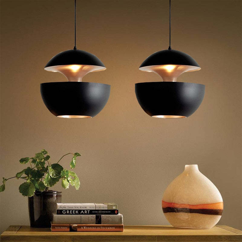 Elegante LED Plafondlamp Zwart-Wit Modern Design Rond Aluminium Eethoek Slaapkamer Woonkamer Warm Dimbaar Licht Scandinavisch Interieur Stijlvol