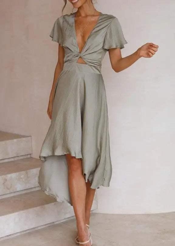 Midi Jurk Elegante Zomerjurk voor Vrouw