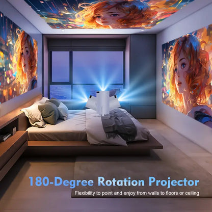 Compacte Mini Projector 4K Ultra HD met Draadloze Connectiviteit Beamer Thuisbioscoop Systeem Streaming Apparaat