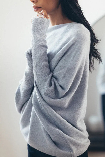 Off-Shoulder Trui Gebreid Asymmetrisch Design - StudioMarella