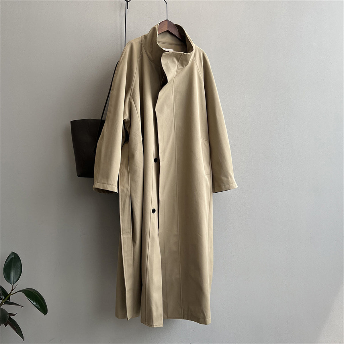 Dames Trenchcoat Lange Stijlvolle Regenjas