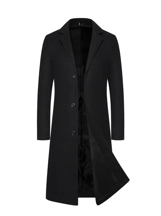Heren Overjas Warm en Waterdicht Donkergrijs Elegant Model - StudioMarella