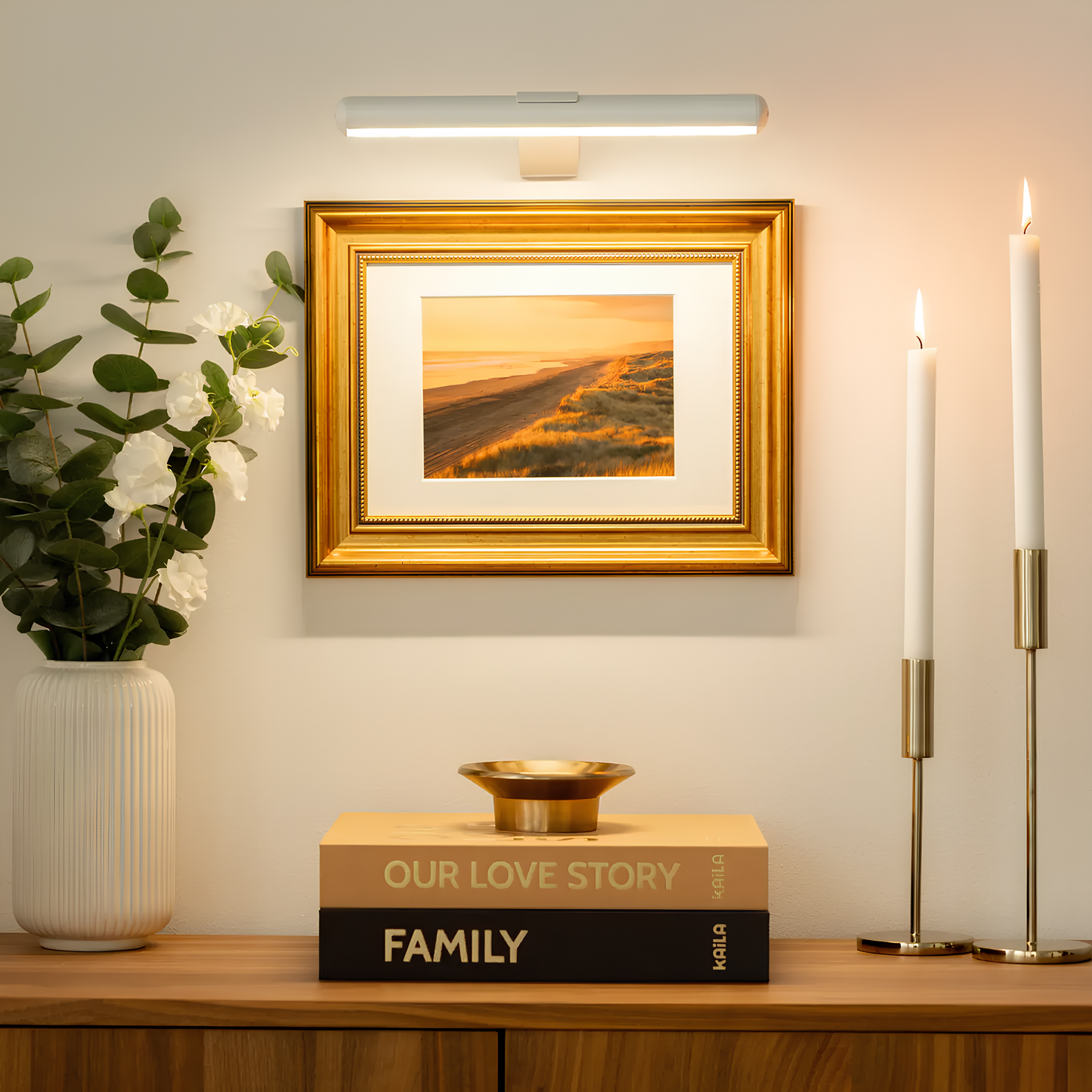 Draadloze LED Schilderijverlichting – Oplaadbare Wandlamp voor Kunst & Foto’s