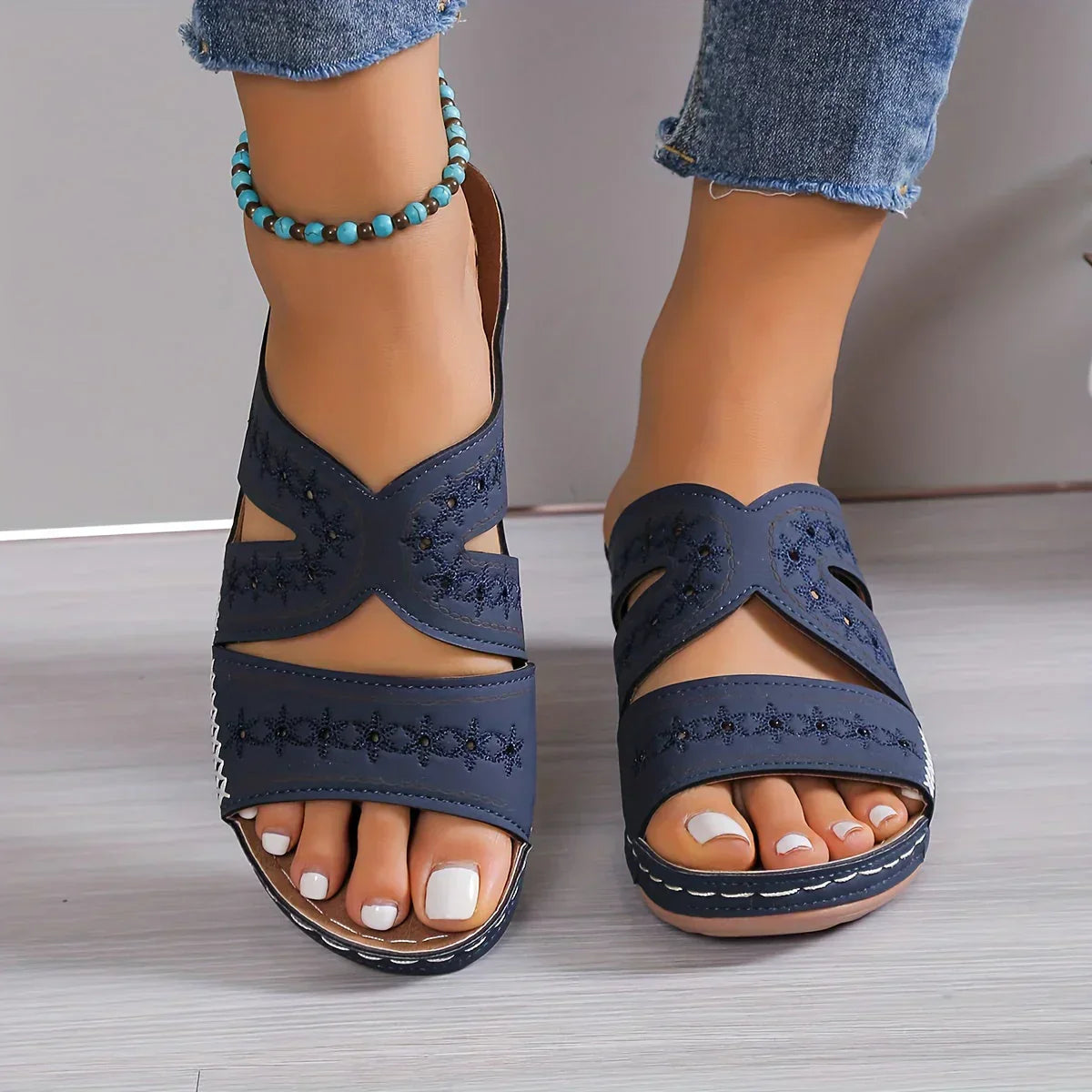 Dames Sandalen met Hak en Uitgeholde Zool