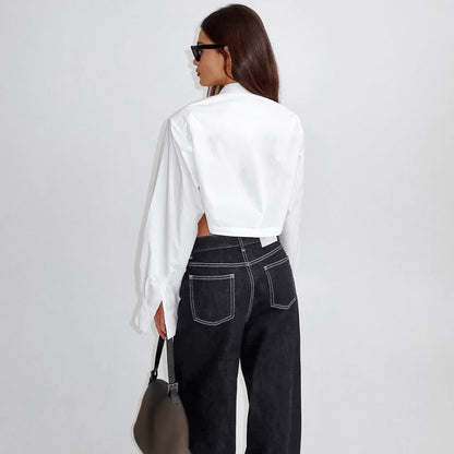 Dames Blouse Kort Model Moderne Stijl