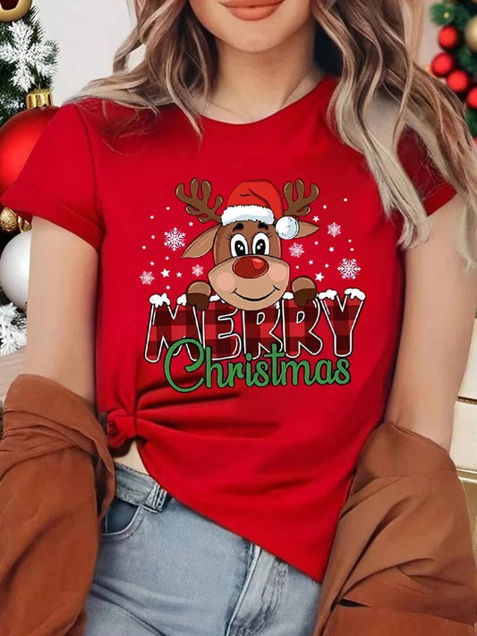 Kersttrui Korte Mouw Vrouwelijk Design - StudioMarella