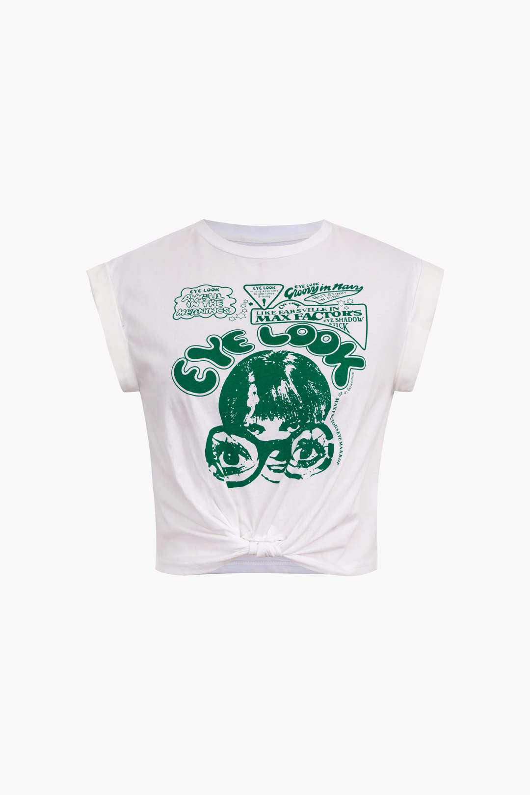 Vrouwelijk Crop Top T-Shirt met Korte Mouwen en Knoopjes