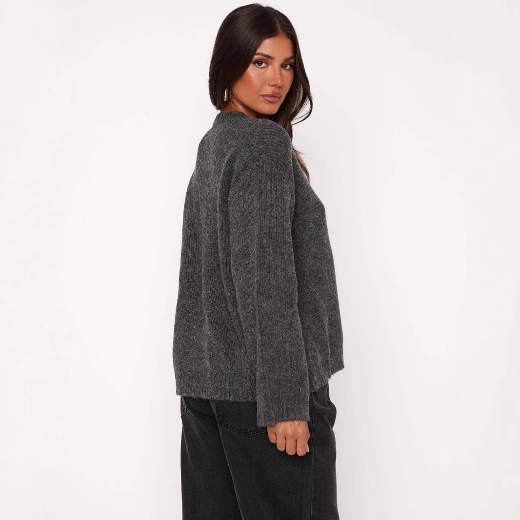 Dames Gebreide Vest Met Strik Sluiting Elegante Look