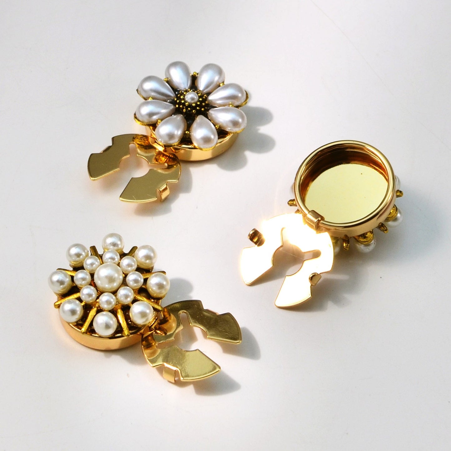 Dames Luxe Knopen met Echte Parels Elegant Design