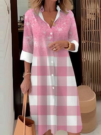 Vrouwelijke Overhemdjurk Elegante Korte Stijl - StudioMarella