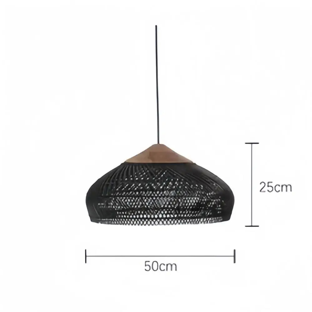 Hanglamp Rattan Bamboe Handgevlochten Bohemian Retro E27 Ø40 Ø60 Eetkamer