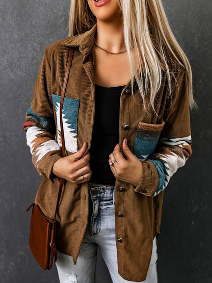 Boho Jas Zachte Print Casual Dame Jassen