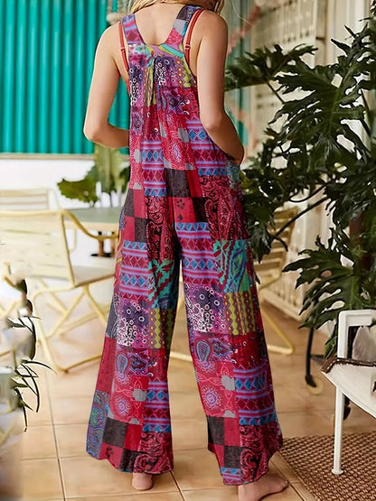 Jumpsuit Korte Mouw Bloemenprint Zomerjurk