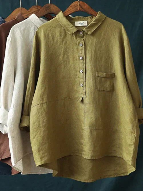 Linnen Blouse Dames Zomerjurk Casual Luchtig