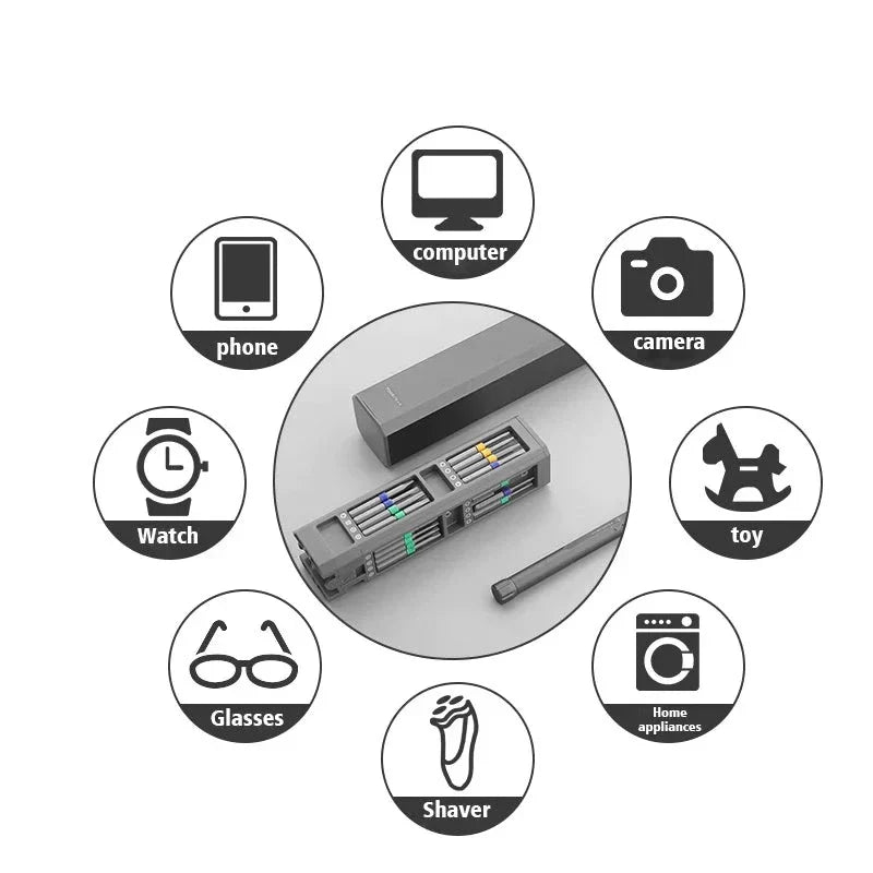 Schroevendraaier Set Precisie Magnetisch Chroom Vanadium Compact Met Opbergkoffer