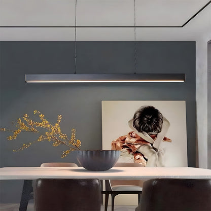 Verumo Hanglamp LED Metaal Zwart Keukeneiland Eettafel Moderne Verlichting Lineaire Hanglamp