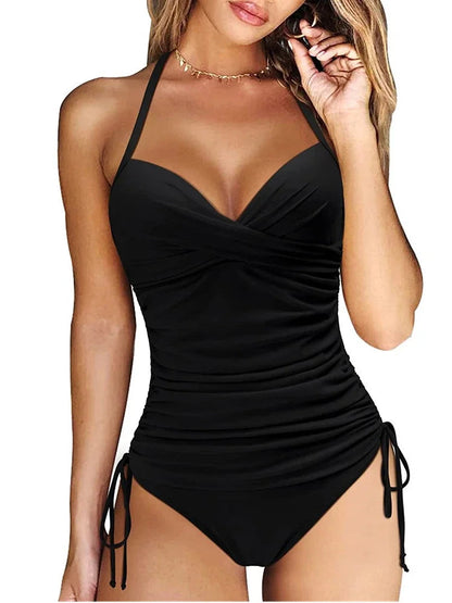 Tankini Set Dames Flatterend Twist Front Badpak