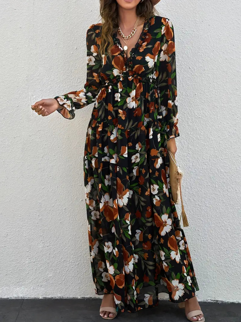 Vrouwelijke Bloemen Maxi Jurk Zomerjurk voor Dames