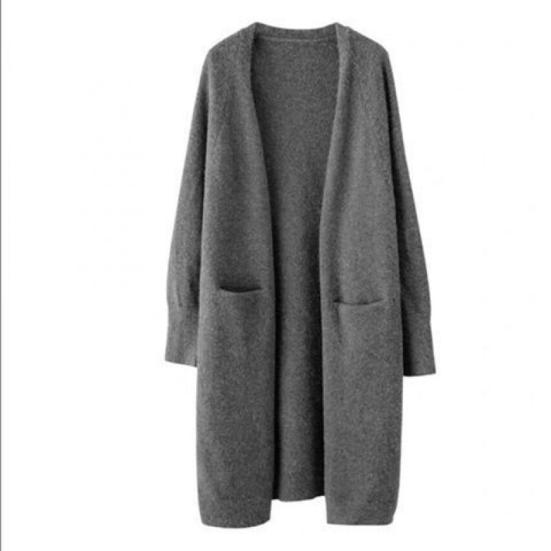 Dames Gebreide Vest Lange Model Warm en Elegaat