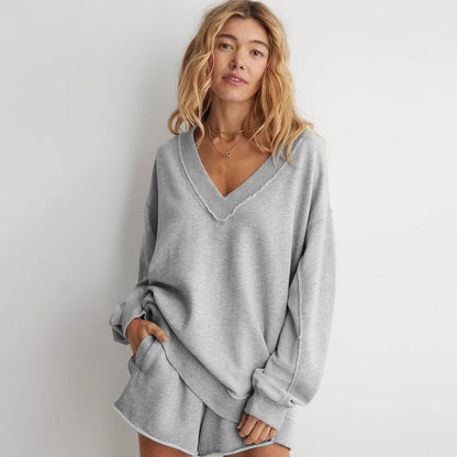 Dames Sweater Comfortabel met V-Hals Zacht en Warm