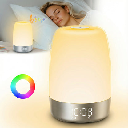 Wake-up Light met Natuurgeluiden en Zonsopgang-simulatie – Oplaadbaar USB-C Nachtlampje met Dimbaar Warm Licht