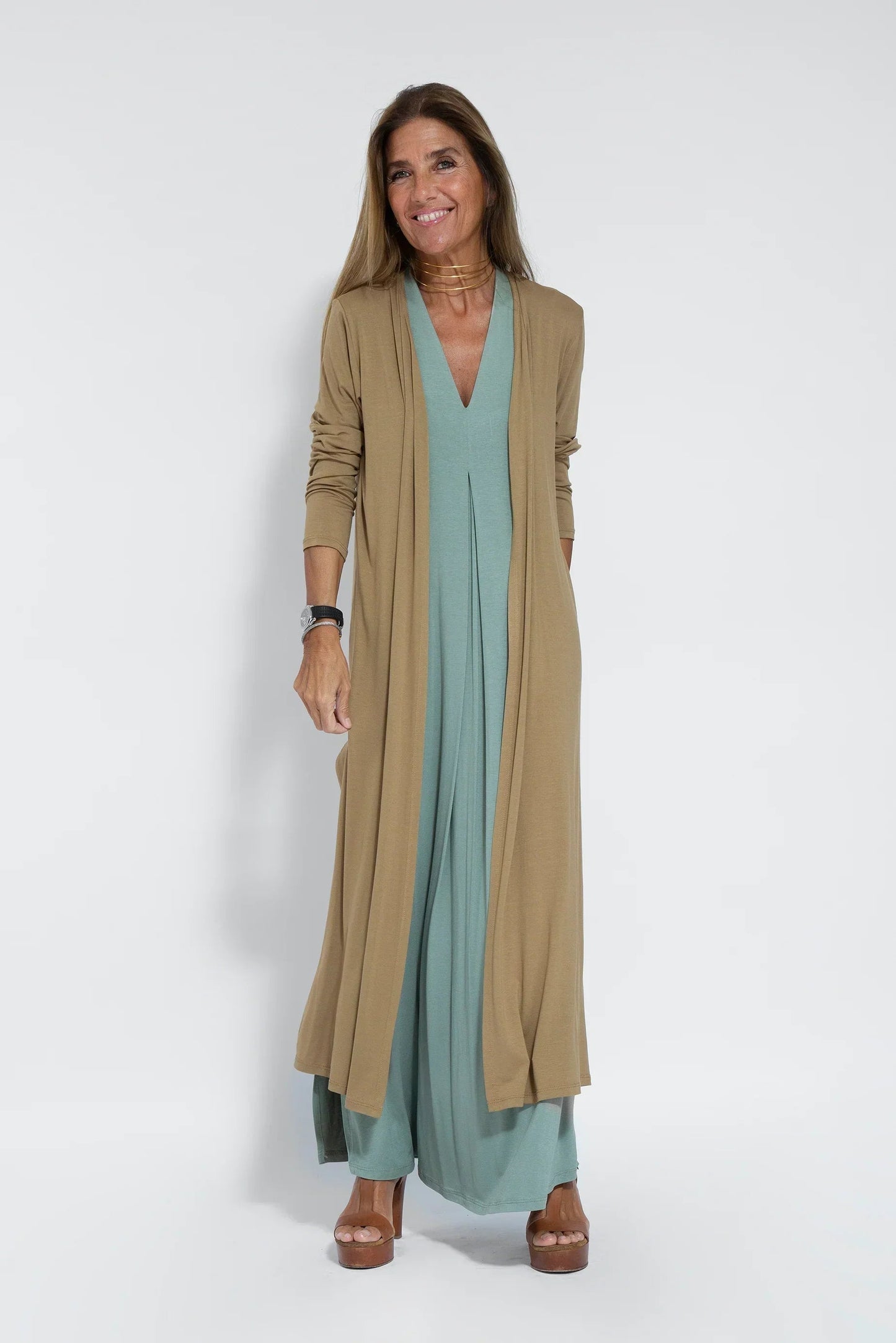 Vrouwen Jurk en Gilet Set Strakke Pasvorm