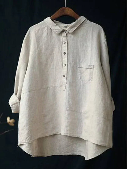Linnen Blouse Dames Zomerjurk Casual Luchtig
