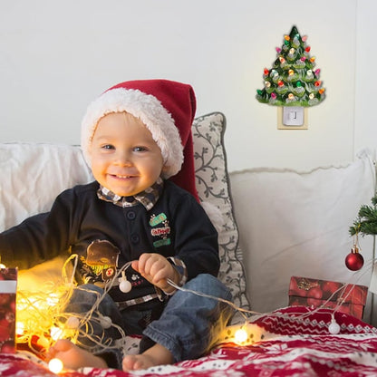 Decoratieve Verlichte Kerstboom Nachtlamp Warmwit LED Sfeerverlichting Hars voor Kerstdecoratie Slaapkamer Woonkamer