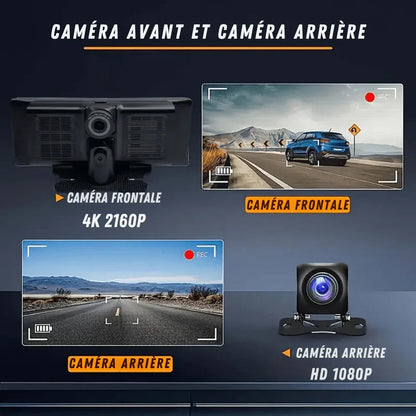 Carplay Scherm met Dashcam 10,26 Inch Touchscreen GPS Bluetooth WiFi Handsfree Spraakbediening Auto Multimedia