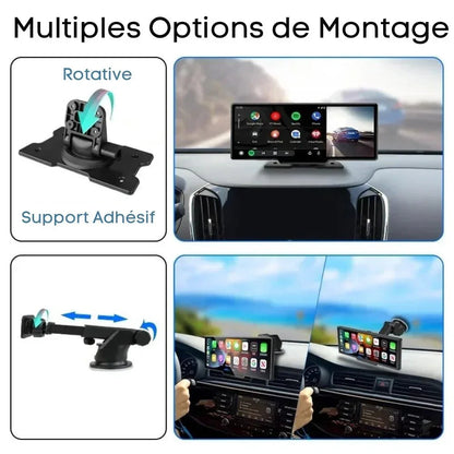 Carplay Scherm met Dashcam 10,26 Inch Touchscreen GPS Bluetooth WiFi Handsfree Spraakbediening Auto Multimedia