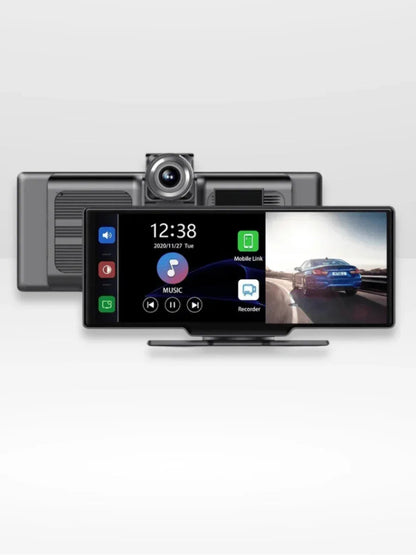 Carplay Scherm met Dashcam 10,26 Inch Touchscreen GPS Bluetooth WiFi Handsfree Spraakbediening Auto Multimedia