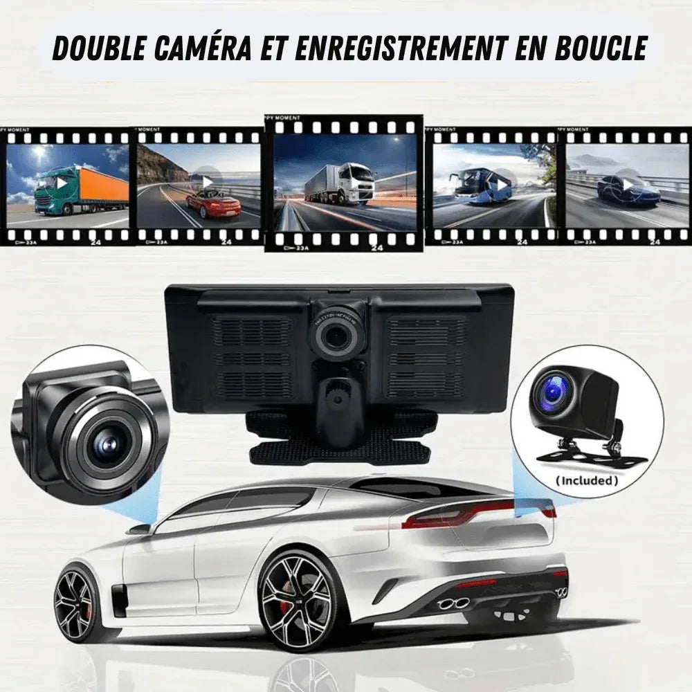 Carplay Scherm met Dashcam 10,26 Inch Touchscreen GPS Bluetooth WiFi Handsfree Spraakbediening Auto Multimedia
