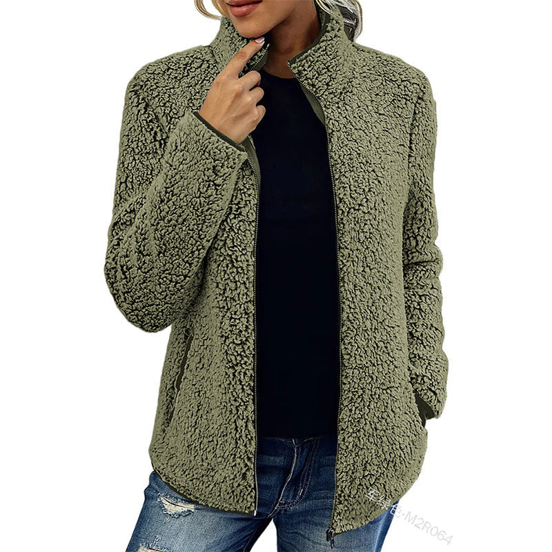 Dames Fleece Jas Warm en Waterdicht met Rits