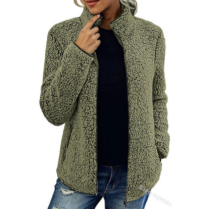 Dames Fleece Jas Warm en Waterdicht met Rits