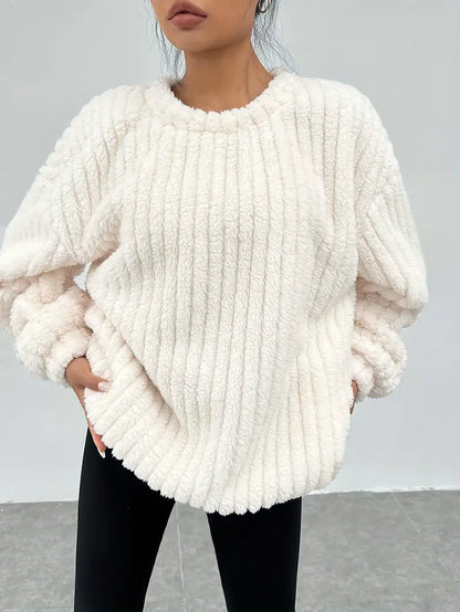 Damestrui Oversized Zachte Trui Ronde Hals Comfortabel