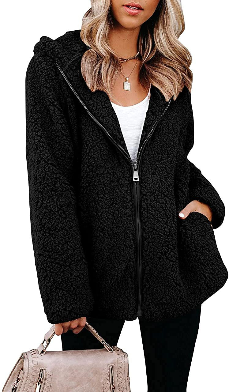 Dames Fleece Vest Teddy Soft Warm Met Capuchon