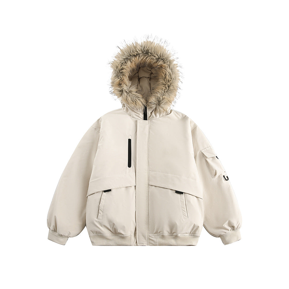 Dames Winterjas met Imitatiebontkraag Warm en Stijlvol