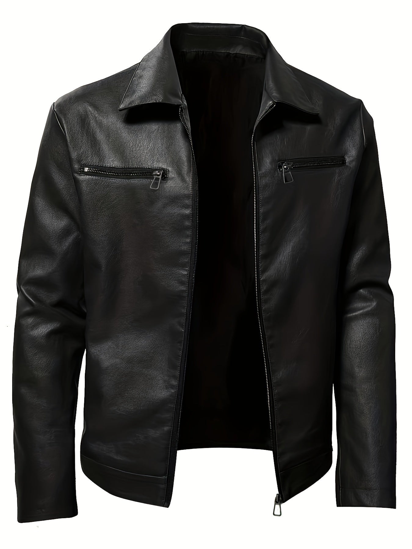 Leren Jas Elegant Zwarte Heren - StudioMarella