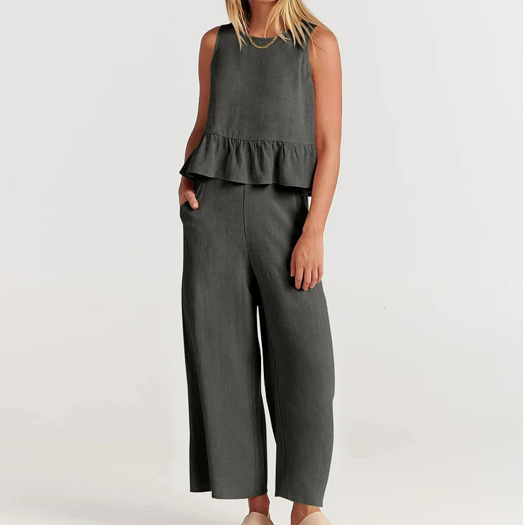 Vrouwelijke Kleding Set Tweedelig Jurk en Broek